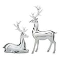 thumbnail image 1 of 2 PCS Reindeer Statue Small Christmas Seated and Standing Deer Figurine, Sitting and Standing Deer Statue Office Home Desktop Decoration, Christmas Tabletop Ornaments, 1 of 7