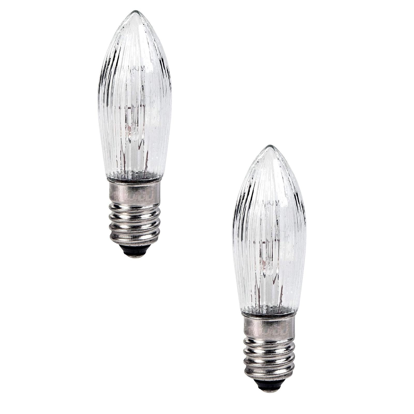 2 PCS Replacement Candle Candles For Lights Bulbs LED Tapered E10 Arch