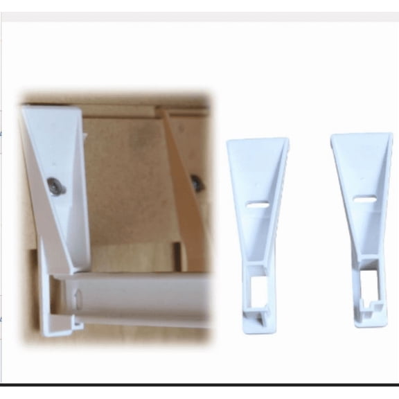 2 PCS Replacement Hanging Drawer Rail Brackets Support Brackets for Rectangular Slide Rails, Easy Mount Fix for Wobbly or Stuck Drawers