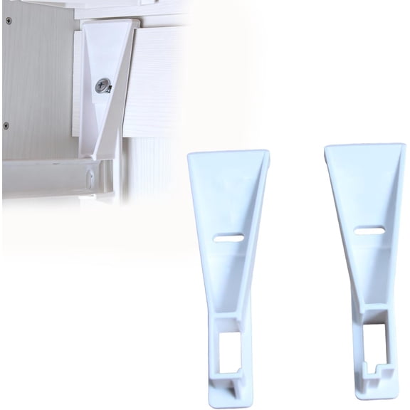 2 PCS Replacement Hanging Drawer Rail Brackets Support Brackets for Rectangular Slide Rails, Easy Mount Fix for Wobbly or Stuck Drawers
