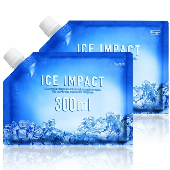 2 PCS Reusable Ice Packs for Coolers, Ice Bag , Lunch Bag/Box, Cold Freezer Packs for Cooler Bag, Long Lasting for Picnic Camping Beach, Adults Kids