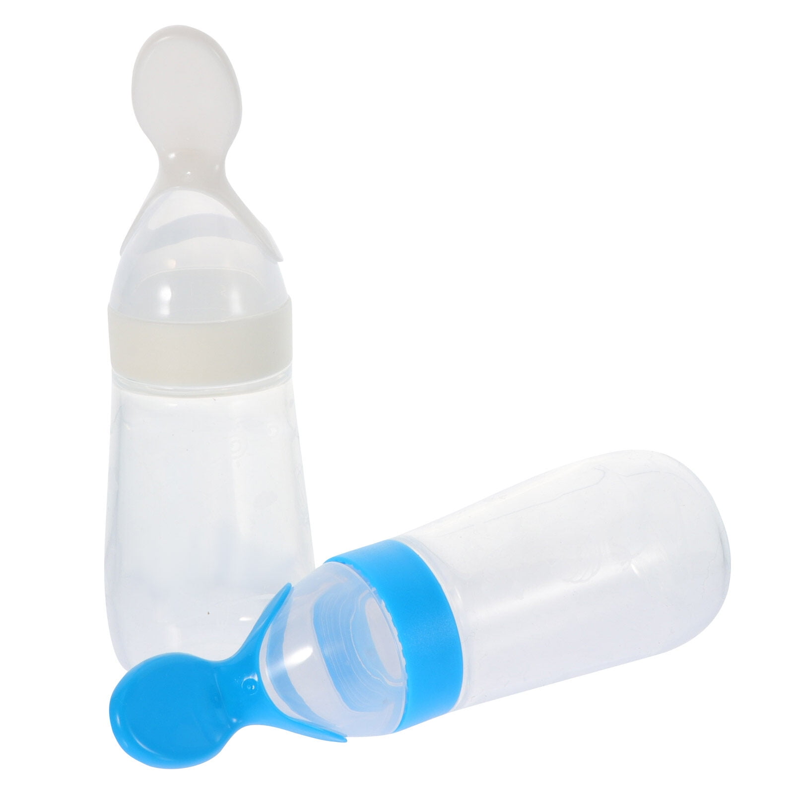 2 PCS Rice Cereal Bottle Flatware Baby Silicone Feeding Containers