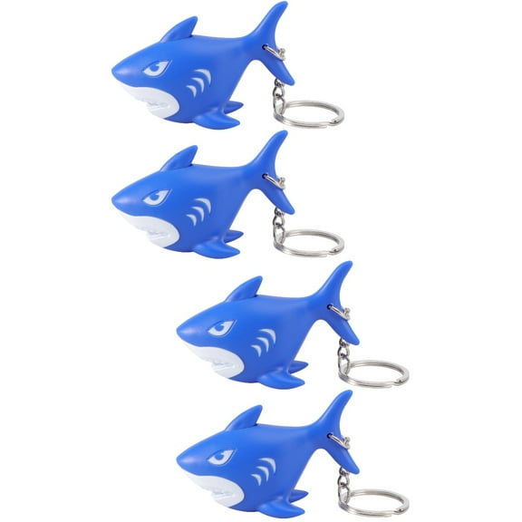 Hytrove Shark Keychain Plastic Thanksgiving Key Owners 4Set 2.4x1.6x1.2in