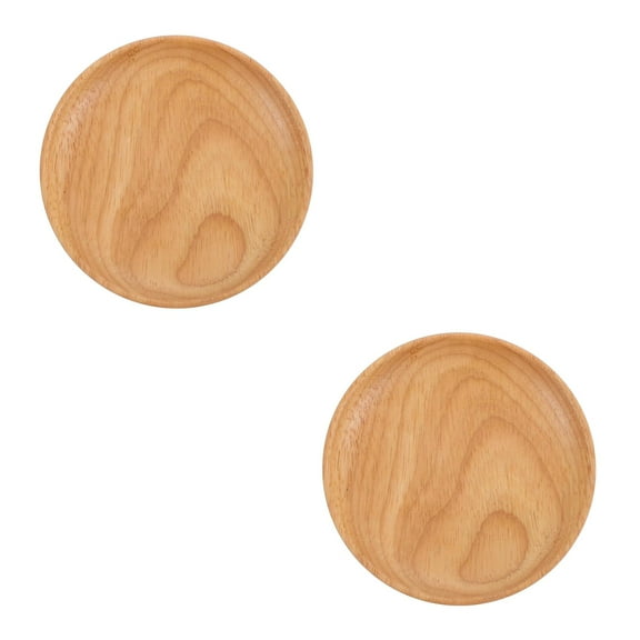 RENACLIPY Beige Wooden Dinner Plates for Table Protection, , Leak Resistant, 2Pcs
