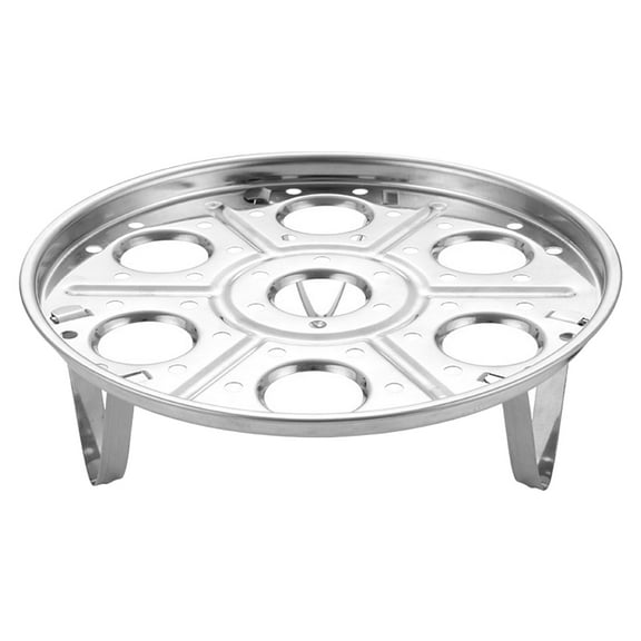 NIAIZEK 2Pcs Plated Silver Egg Steamer Plate with Detachable Legs for Kitchen Cooking Use