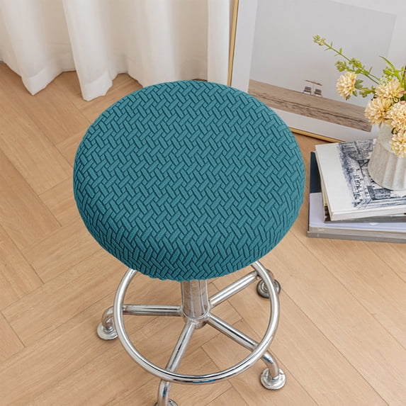 2 PCS Round Stretch Bar Stool Covers,High Elastic Non-slip Circle Chair Covers with Elastic Band,Washable Removable Stool Cushion Slipcover,Soft Round Bar Stool Seat Covers for Dining Room Banquet