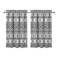 thumbnail image 1 of 2 PCS Rustic Kitchen Curtains 27.5x39 Inch, Nordic Style Semi-Sheer Tier Curtains with 1" Header, Artistic Geometric Design for Small Windows, 1 of 4