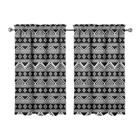 2 PCS Rustic Nordic Kitchen Curtains 27.5x39 Inch, Semi-Sheer Plaid Tier Curtains with 1" Header, Farmhouse Style Window Panels
