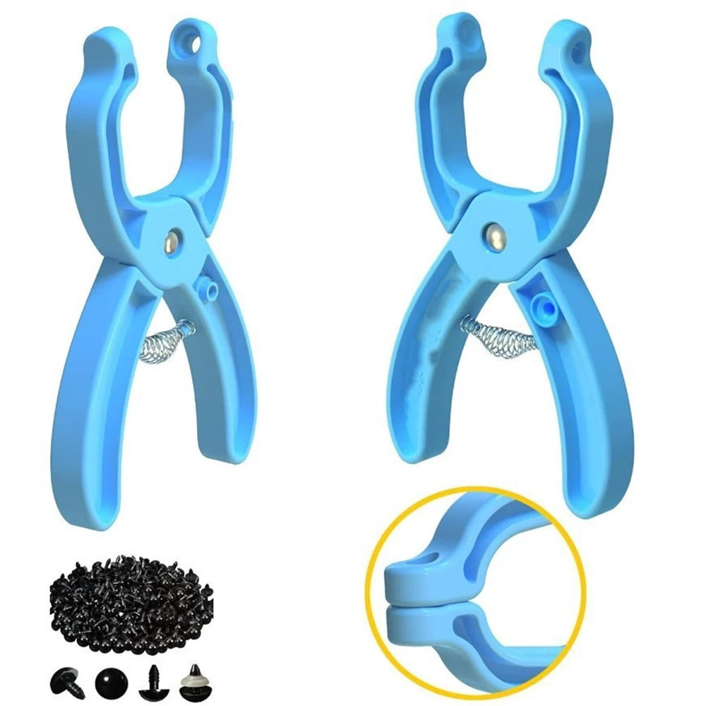 2 PCS Safety Eye Tool, Safety Eyes for Crocheting Auxiliary, Safety Eyes Tool for Crochet & Stuffed Animal Eyes Making Supplies Tool - Blue