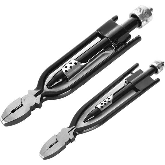 2 PCS Safety Wire Pliers, 9 Inch 6 Inch Wire Twisting Tool Aircraft Safety Wires Twisting Plier Aviation Plier Safety Lock Twister for Aircraft Auto Industry (Black)