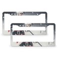 thumbnail image 1 of 2 PCS Santa Claus Playing Hockey Ice Skate Sport License Plate Cover Cool Sport Game Auto Decorative Frames Cars Protector Cover Holder Quality Aluminum Metal for Women Men Auto Decoration Hardware, 1 of 6
