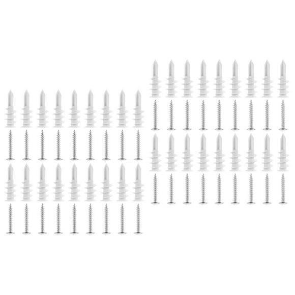 2 PCS Screw Anchors Drywall Self Drilling Screws Holder Transparent White