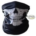 thumbnail image 1 of 2 PCS Seamless Skull Face Mask - Skeleton Tube Face Mask - 2 Pack Motorcycle Snowboarding Outdoor Face Protection Bandana Beanie Scarf Headband 2x Rave Masks, 1 of 3