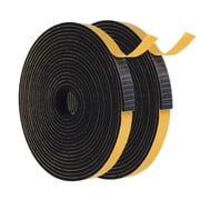2 PCS Self Adhesive Foam Tape Weatherstrip High Density Foam Insulation Strips Seal Weather Stripping with Strong Adhesive for Door and Window Sound Isolation Soundproofing