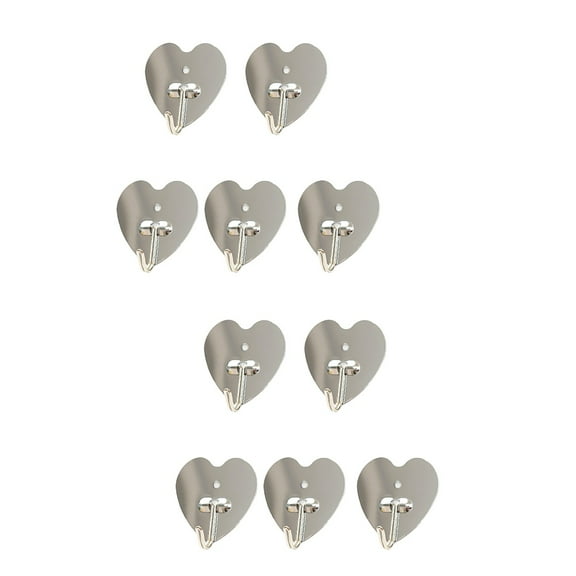 2 PCS Metal Hooks Adhesive Ceiling Cinder Block Wall Hangers Child Silver