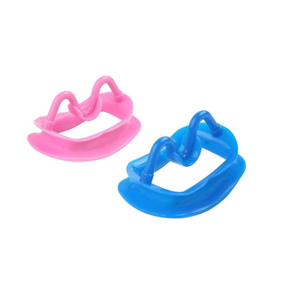 2 PCS Silicone Mouth Opener Safe Reusable High Temperature Cleaning Dental Cheek Retractor for Teeth Whitening Restoration, Multi-color