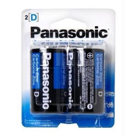 2 PCS Size D Panasonic Batteries Super Heavy Duty Power Zinc Carbon D Battery 1.5v