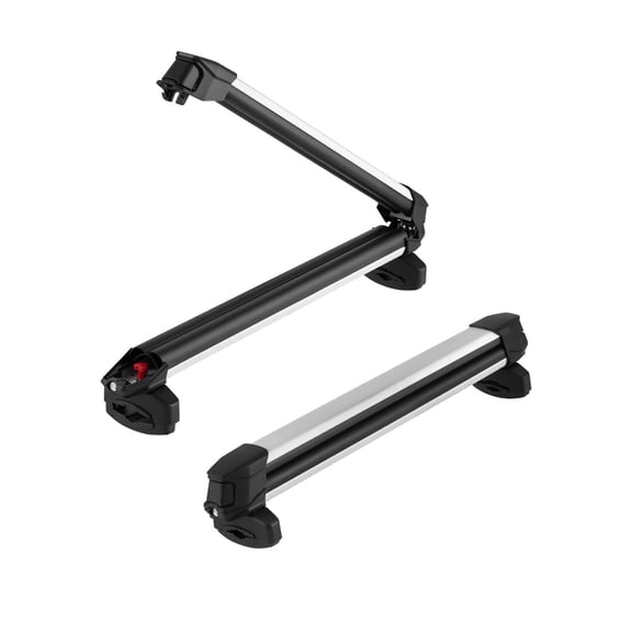 Universal Ski & Snowboard Roof Rack Aluminum Alloy Carrier Holds up to 6 Pairs Skis or 4 Snowboards with Lock Anti Theft System Rubber Padding Fit Most Car Crossbars Outdoor Winter Gear Transport