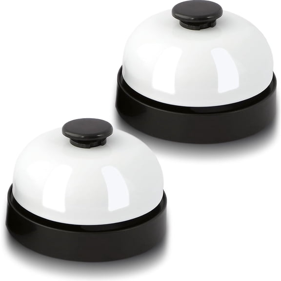 2 PCS Small Call Bell, 2.56 Inch Service Bell, Ring Bell for Service, Dinner Bell, Counter Bell, Desk Bell for Trivia Games, Bells for Dog Training