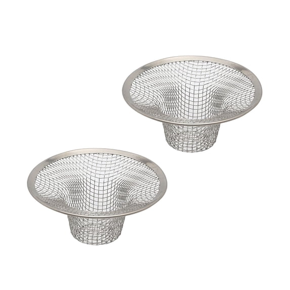 2 PCS Small Drain Strainer 2.76 Inch, Stainless Steel Sink Drain Hair Catcher Mesh Basket for Bathroom Kitchen Laundry Tub, RV Slop Mop Pool Utility Sink Drain Filter