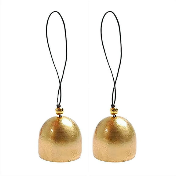 2 PCS Small Hanging Bells, Decoration Hanging Bells Fengshui Bell Wind Chime for Outside Good Luck Art Garden Decoration