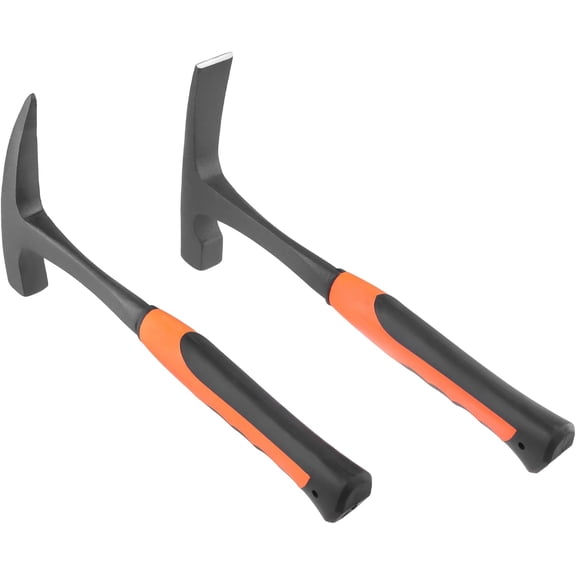 2 PCS Small Rock Pick Set, All Steel Rock Pick with Flat and Pointed Head, Non-skid Handle, 28oz, 30oz