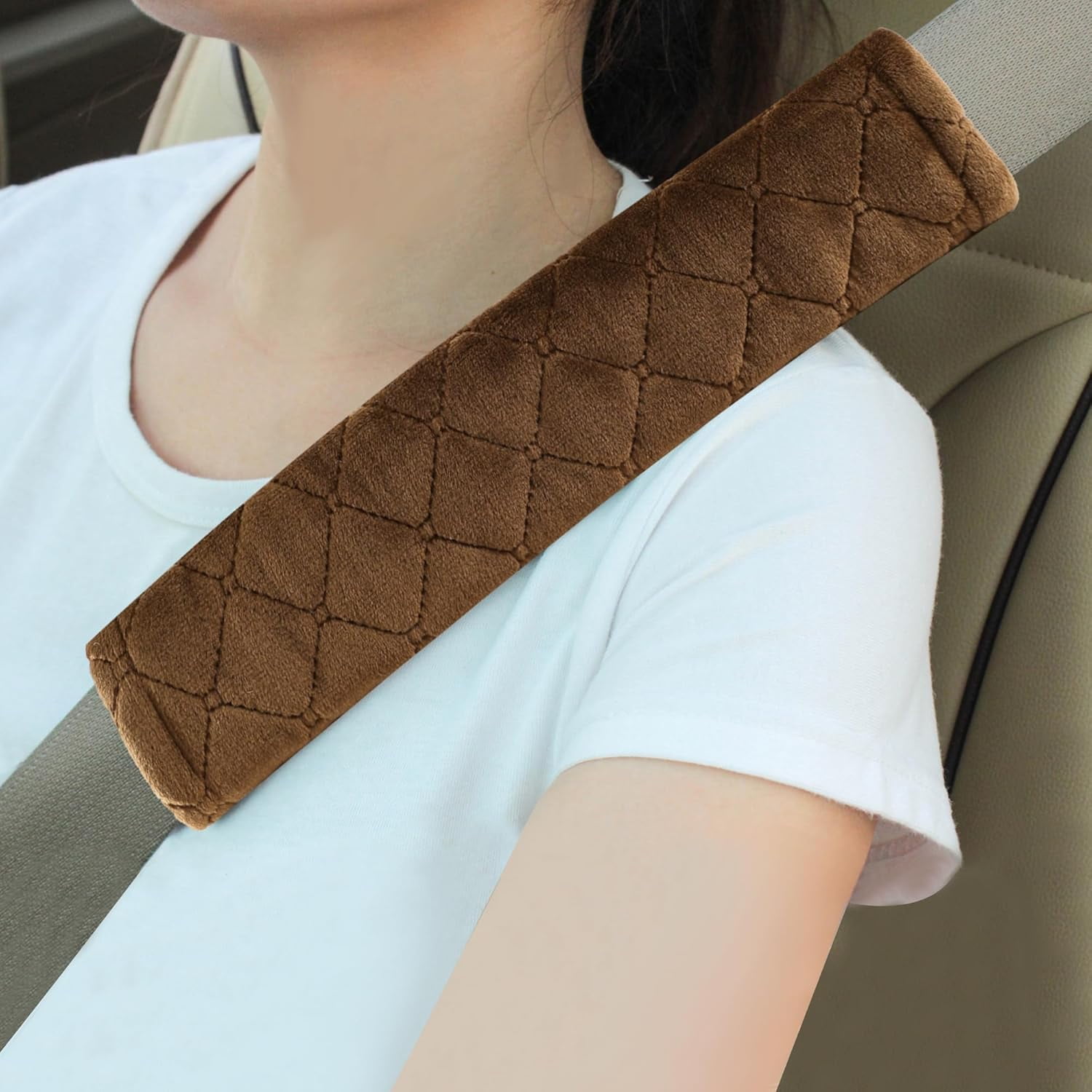 Senya 2-Pack Sunflower Seat Belt Covers - Soft Shoulder Pad For Car Comfort (10x7.7 Inch) - View #2