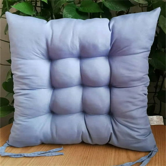 2 PCS Soft Solid Color Thicken Removable Non-slip Dining Room Indoor Outdoor Chair Cushions, Washable Seat Pad Chair Pad with Ties for Soft Chair Cushion for Office Chair, Car, Home Decoration