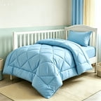 2 PCS Solid Color Quilted Comforter Set, Diamond Grid Design, Summer Cooling Bedding, Soft Breathable Fiber Filling, Easy Care, 1 Comforter & 1 Pillowcases