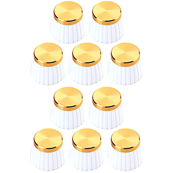 2 PCS Sound Button Guitar Patch Cable Tuner Knob Speaker Amps Golden