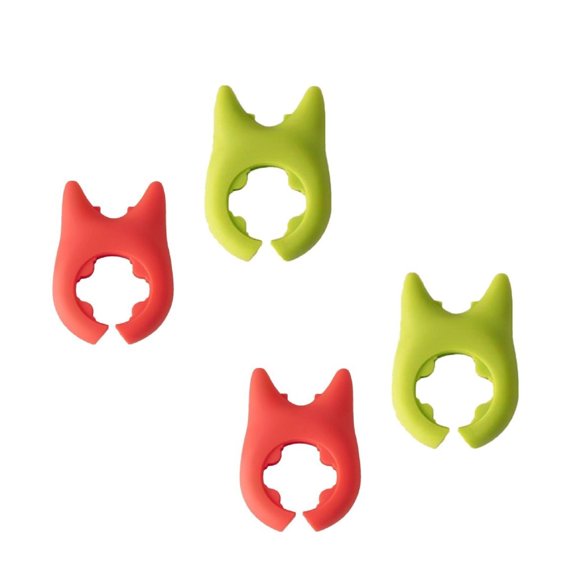 2 PCS Spoon Pot Pan Holder Spatula Bracket Clips Heat Resistance Non Slip Silicone Pot Spoon Holder Pot Clip Holder Fun Cartoon Spoon Rest For Pot Kitchen Gadget