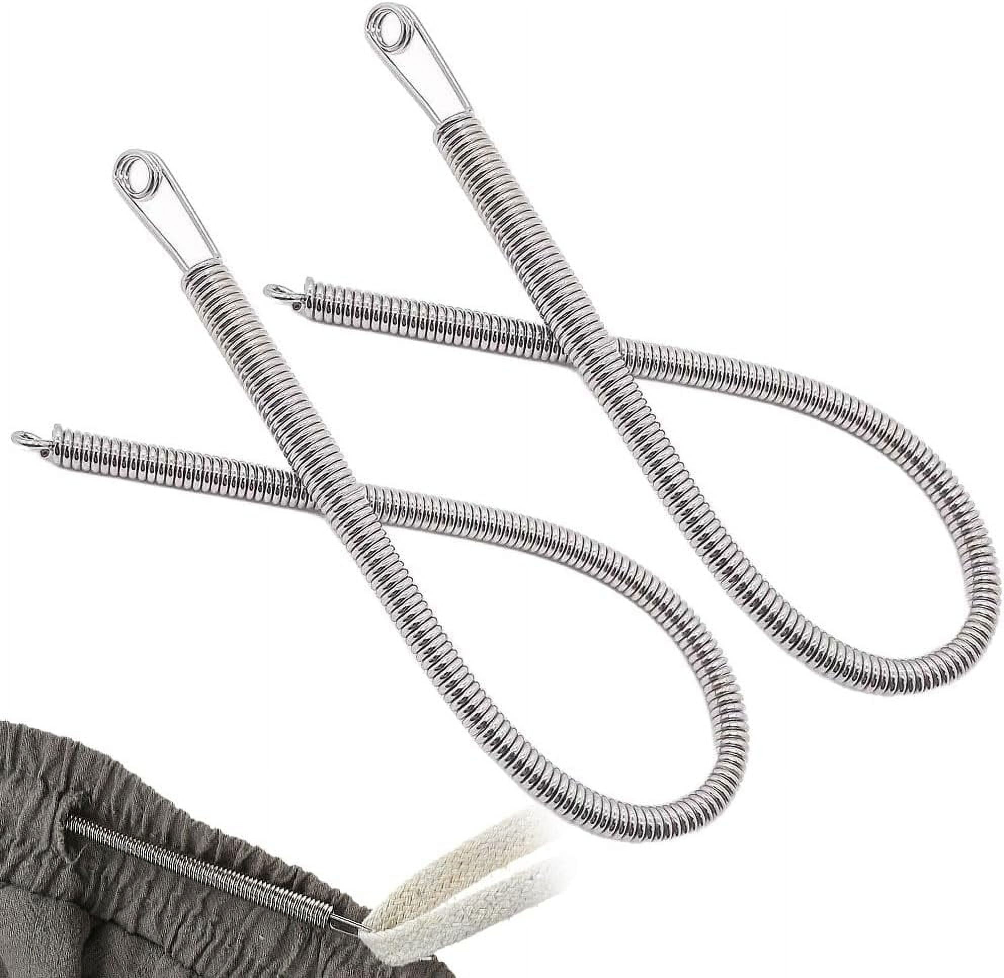 2 PCS Spring Drawstring Needle Threader,DIY Rope Threader Clip ...