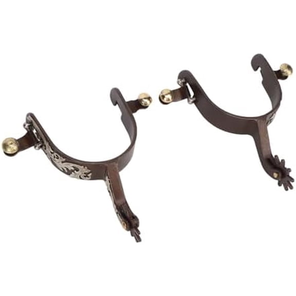 2 PCS Spurs, Vintage Carved Spurs with Turnable Gear, Low Carbon Steel Horse Spurs for Cowboy Boots, Horse$$Sport & Recreation Other