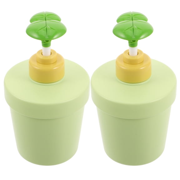 2 PCS Squeeze Bottle PE Dispenser Soap Distributor Baby Oil Pump Travel Child Green