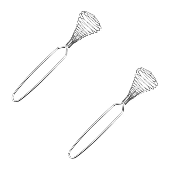 2 PCS Stainless Steel Manual Egg Beater Baking Stick Kitchen Tool Spring Head Egg Beater Kitchen Utensils Kitchen Gadgets kitchenware