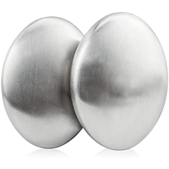 2 PCS Stainless Steel Soap, Magic Metal Odor Remover Bar Eliminating Smells Like Fish Onion Garlic Scents from Hands and Skin, Suitable for Kitchen$$Home Decor, Kitchen, & Other