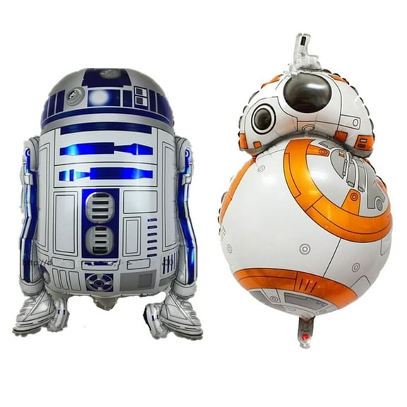 2 PCS Wars Star Balloons BB Balloons R2 Balloon Force Balloon Star Party Supplies