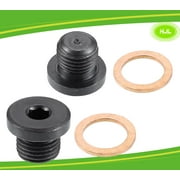 2 PCS Steel Engine Oil Drain Plug Screw M14x1.5 N0160276 Compatible with Audi A4 A6 Q7 Q5 PORSCHE Cayenne Macan VW Touareg