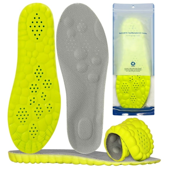2 PCS Clouds Insoles for Men/Women,Massage Support Insoles, 5d Soft Memory Foam Cushioning Sports Cloud Insoles for Men/Women