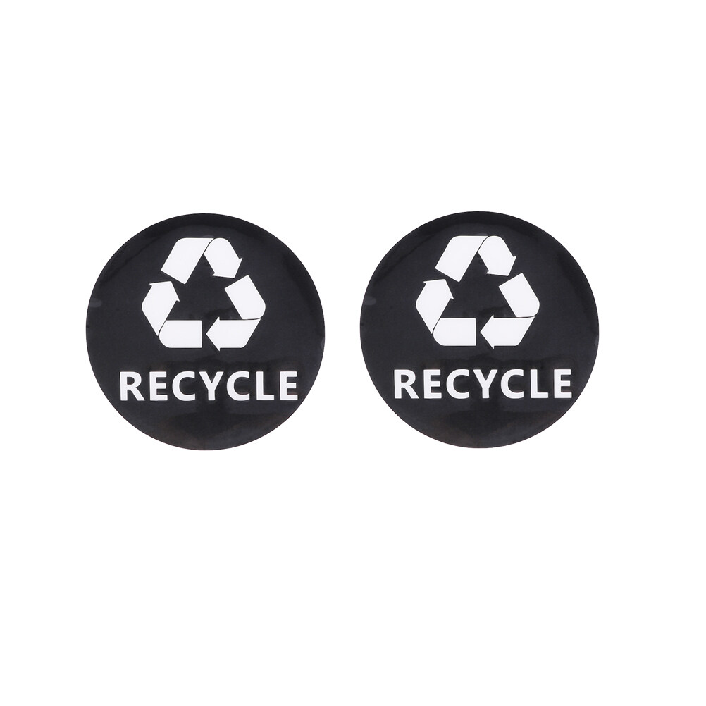 2 PCS Stickers Car Recyclable Sign Automotive Garbage Cans Self