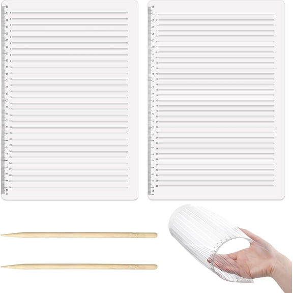 2 PCS Straight Line Stencils for Journaling, Plastic Straight Line Stencil Templates Envelope Addressing Guide Templates Drawing Stencils Lettering Guide Writing Ruler for Paper Card Aids