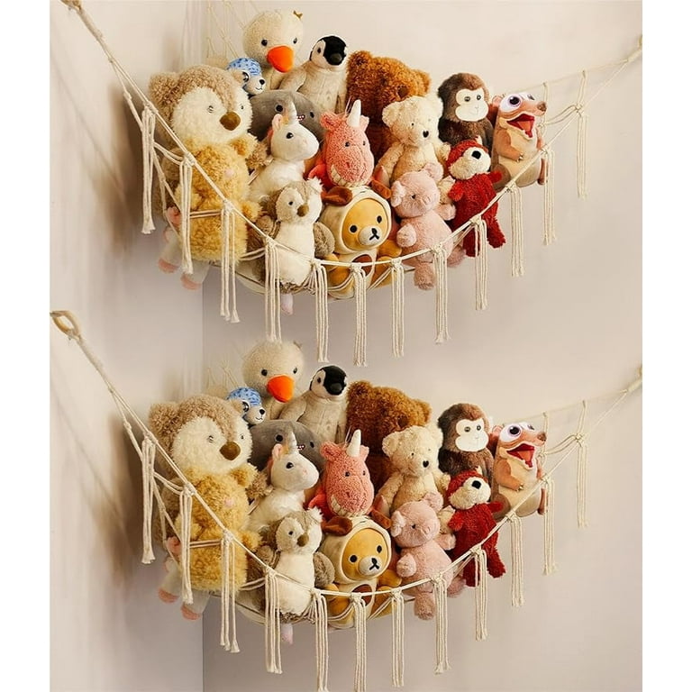 Hanging net for stuffed animals clearance