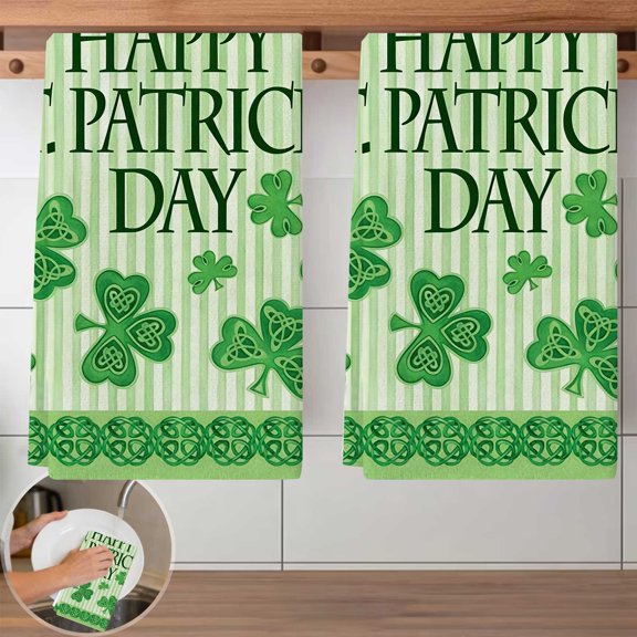 2 PCS Stylish Pattern Dish Cloth Set - 40x60cm Reusable Kitchen Cleaning Cloths, Absorbent, Lint-Free Towels for Dishwashing, Countertop Wiping, Home Cleaning
