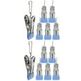 thumbnail image 1 of RENACLIPY Clothes Pin Hangers for Towels Sheets and Laundry 12 Pieces Plastic Clips, 1 of 8