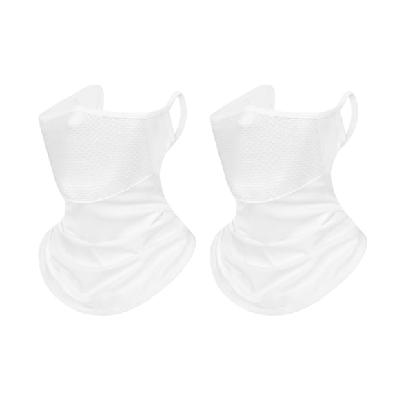 2 PCS Summer Sport Cooling Balaclavas Ear Loops Full Face & Neck Gaiter Coverage Wicking Sun Protection Breathable Ice Silk Mask for Running/Cycling/Fishing/Working/Outdoor Activities