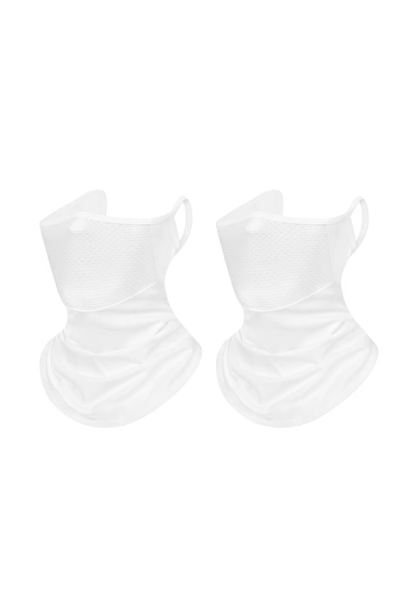 2 PCS Summer Sport Cooling Balaclavas Ear Loops Full Face & Neck Gaiter Coverage Wicking Sun Protection Breathable Ice Silk Mask for Running/Cycling/Fishing/Working/Outdoor Activities