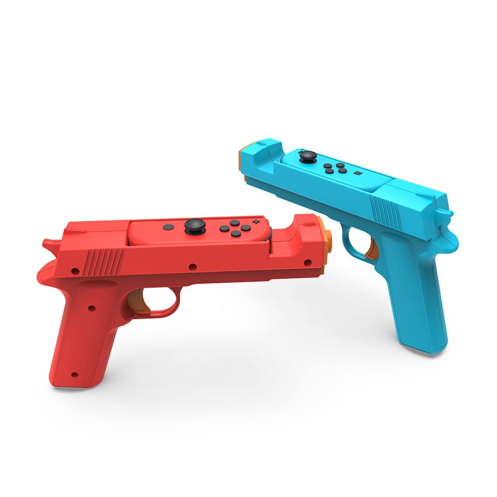 2 PCS Switch Game Gun Grip for Nintendo NS OLED,Shooting Games Controller Gamepad Joypad,Video Games Console Accessories
