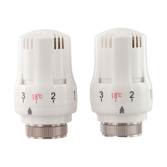 2 PCS Thermostatic Radiator Valve Head M 30 X 1.5 Radiator Thermostat Head Self-Adjustment Automatically Senses