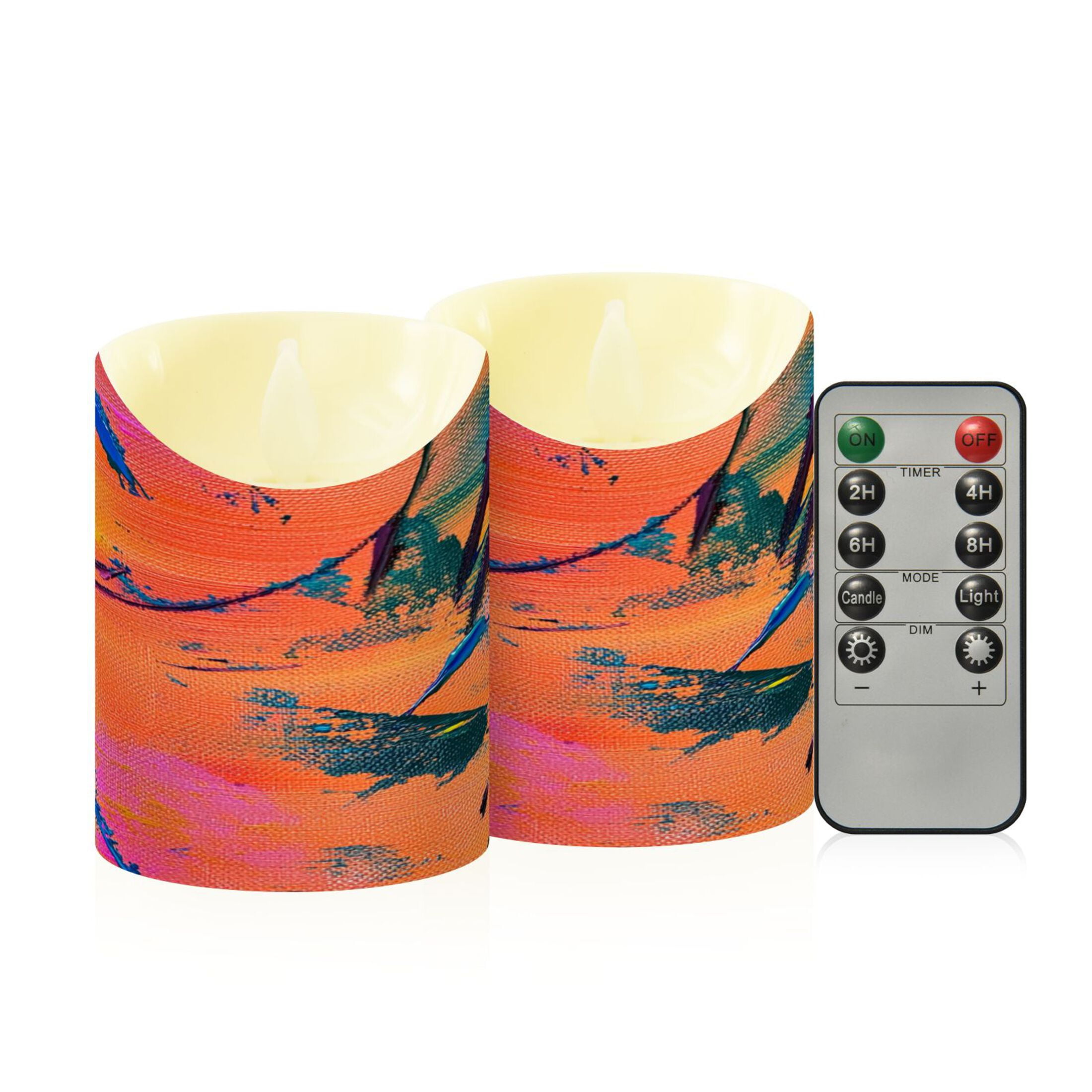 2 PCS Tilted Flameless Candles Flickering LED Lights Battery Operated ...