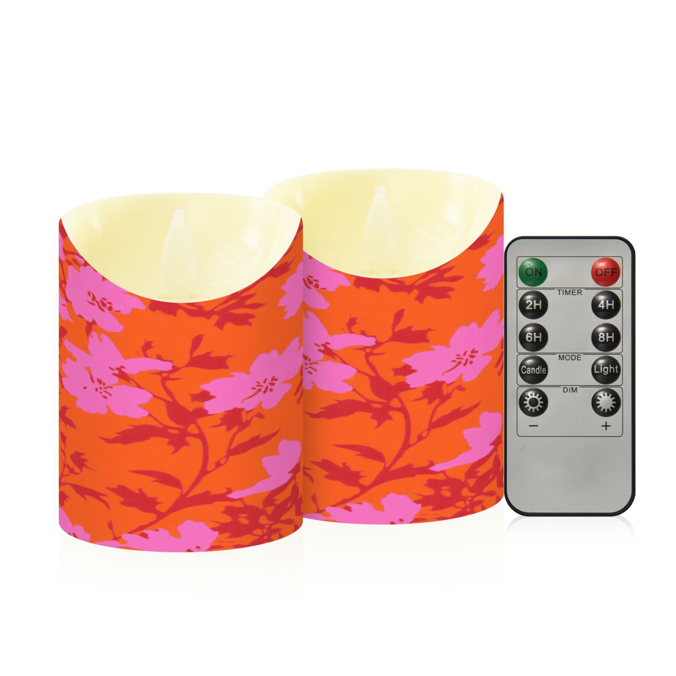 2 PCS Tilted Flameless Candles Flickering LED Lights Battery Operated ...